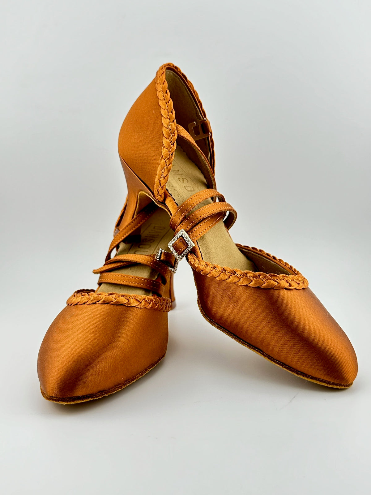 Belle - Dark Tan Satin